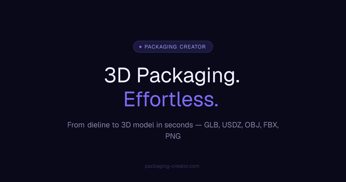Packaging Creator — 3D Packaging Visualisation in Your Browser ...